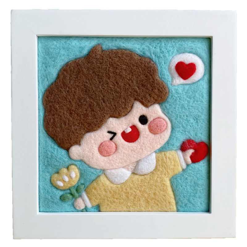 Needle felted Painting Kits Needle felting Valentine's Day Gift Needle felting For GirlFriend