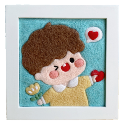 Needle felted Painting Kits Needle felting Valentine's Day Gift Needle felting For GirlFriend