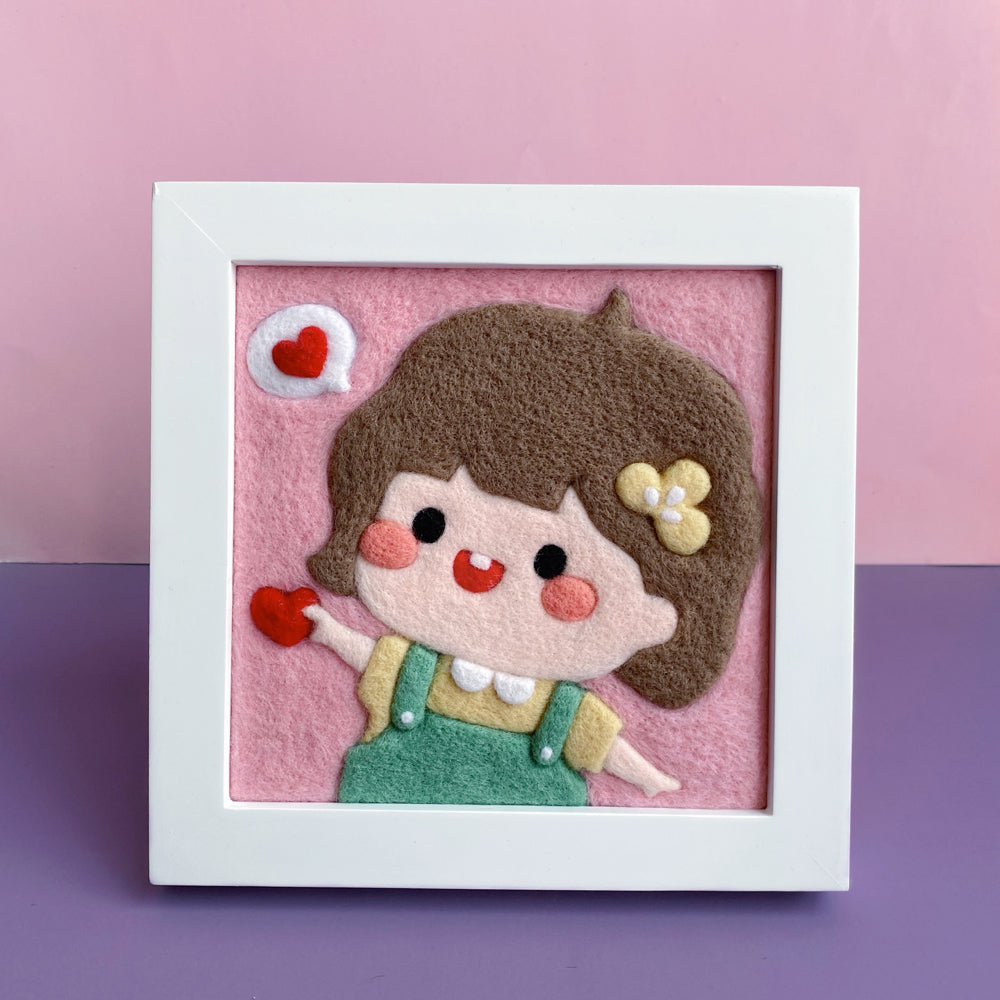 Needle felted Painting Kits Needle felting Valentine's Day Gift Needle felting For GirlFriend