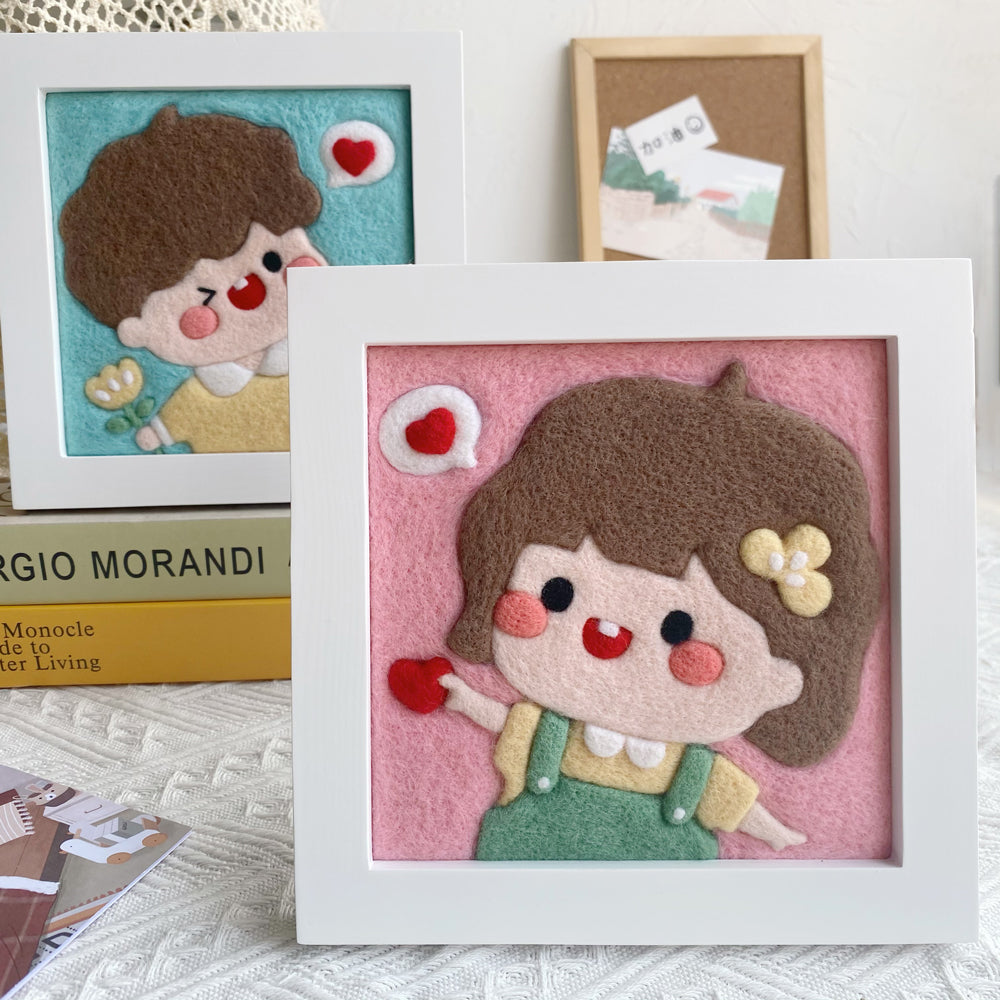 Needle felted Painting Kits Needle felting Valentine's Day Gift Needle felting For GirlFriend