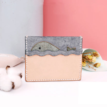 Leather Pattern Leather Card Holder Pattern Whale Card Wallet Leather Craft Patterns Leather Templates