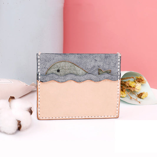 Leather Pattern Leather Card Holder Pattern Whale Card Wallet Leather Craft Patterns Leather Templates