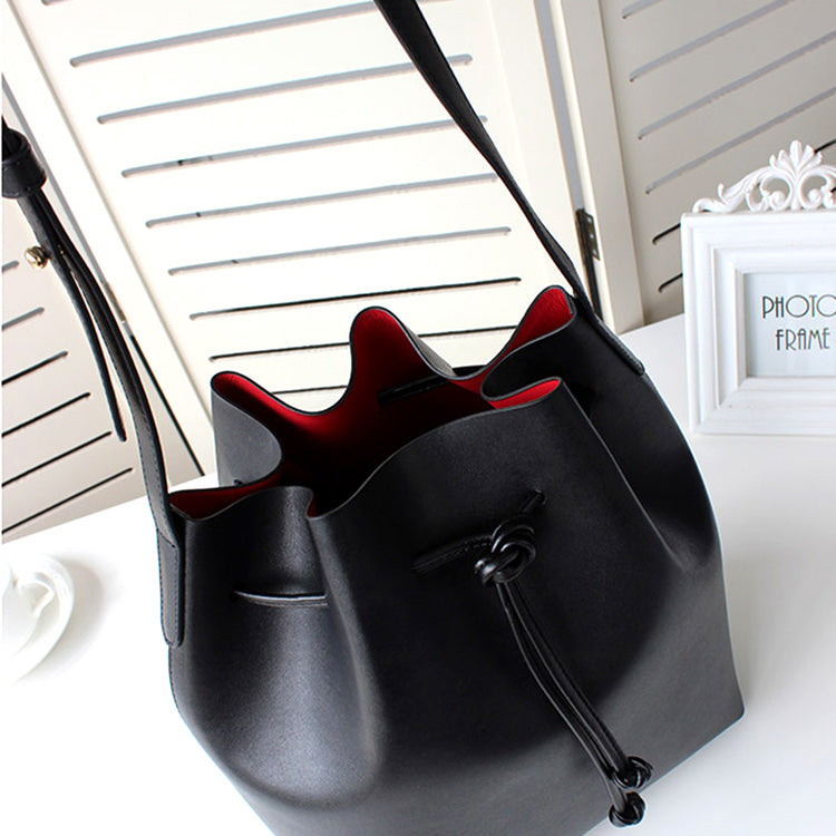 Women Leather Bucket Side Bag Pattern Leather Pattern Women Bucket Crossbody Bag Leather Craft Pattern