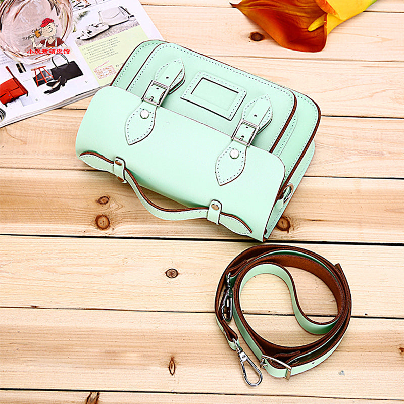 Women Leather Satchel Bag Patterns Leather Pattern Women School Shoulder Bag Leather Craft Pattern