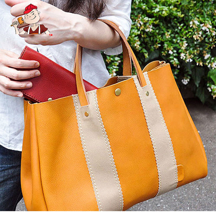 Women Leather Tote Bag Pattern Leather Pattern Women Tote Handbag Leather Craft Patterns